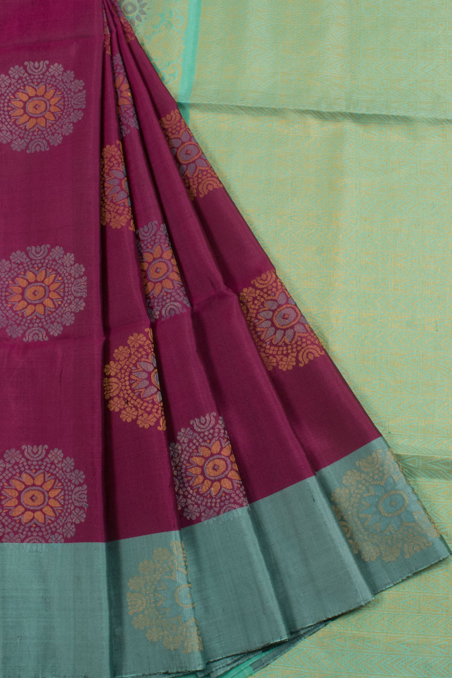Salem Soft Silk Saree with Rangoli Floral Motifs