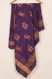 Handcrafted Patola Ikat Mulberry Silk Dupatta with Tissue Border
