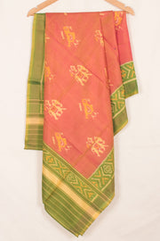 Handcrafted Patola Ikat Mulberry Silk Dupatta with Tissue Border