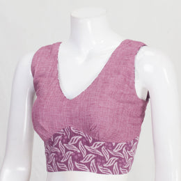 Handcrafted Purple Cotton Blouse 10061046