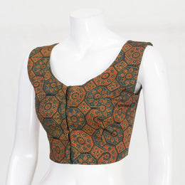 Green Ajrakh Printed Modal Silk 10061048