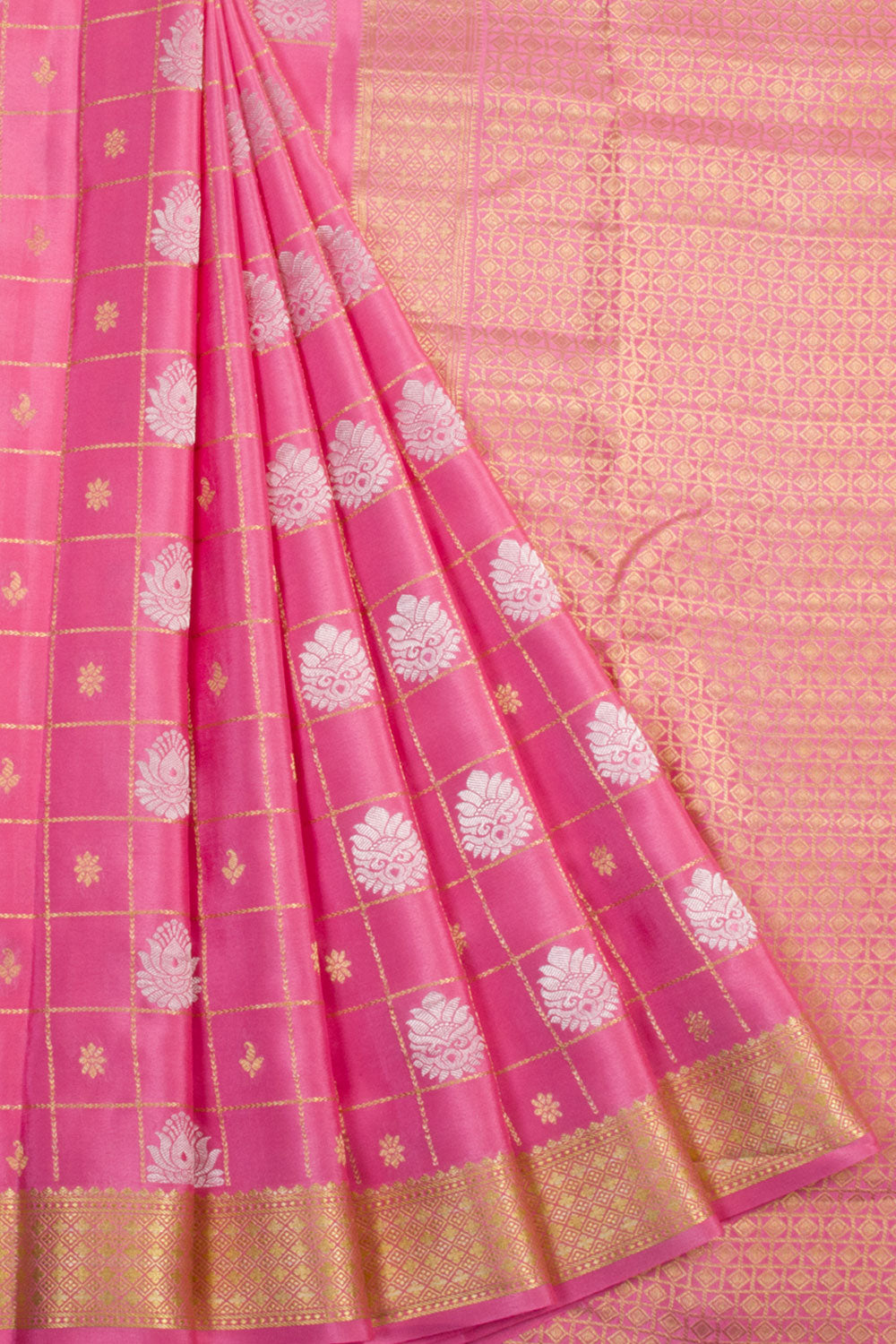 Pink Mysore Crepe Silk Saree 10061642