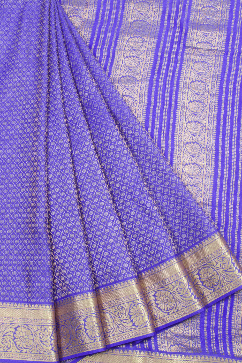 Violet Mysore Crepe Silk Saree 10061644