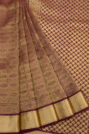 Brown Mysore Crepe Silk Saree 10061647
