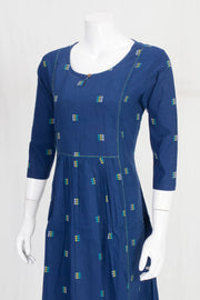 Blue Handcrafted Cotton Kurta 10061701