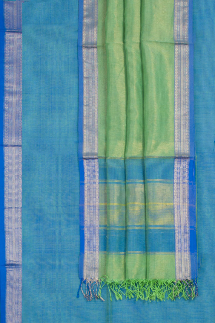 Blue Maheshwari Silk Cotton 2 pc Salwar Suit Material 10062195
