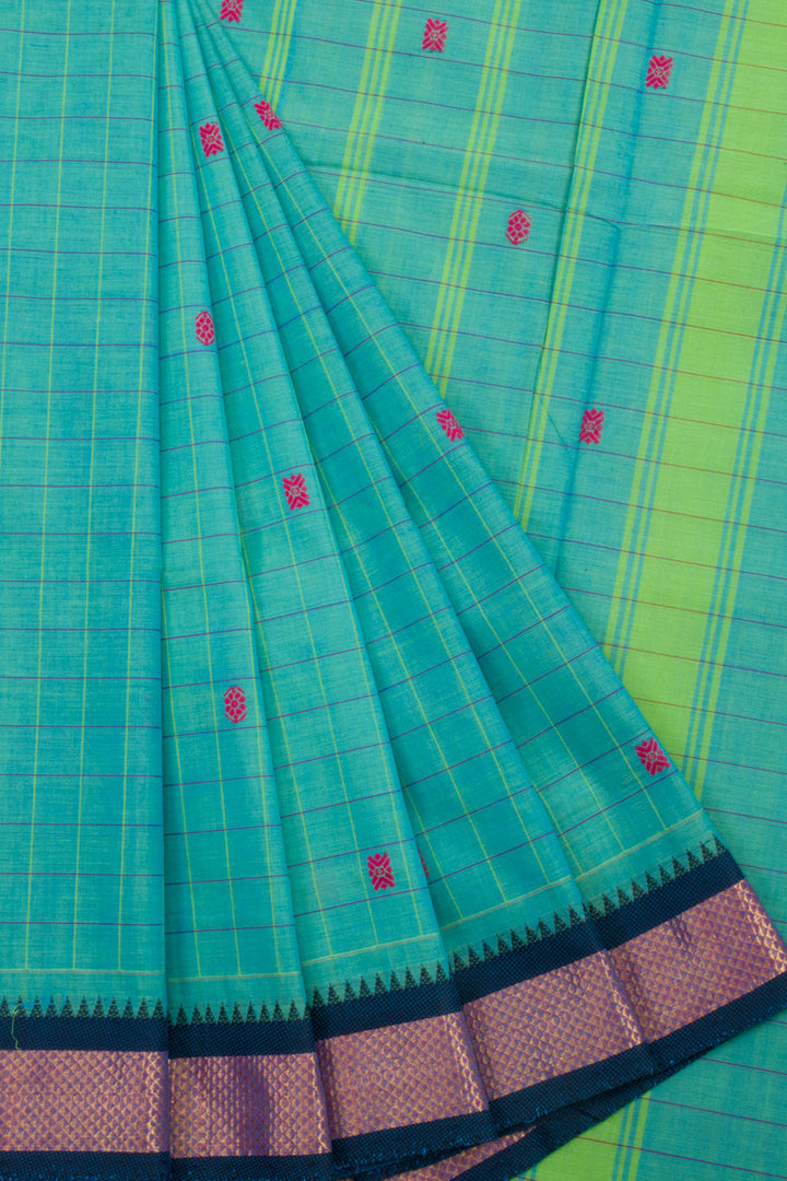 Green Handloom Kanchi Cotton Saree 10061322