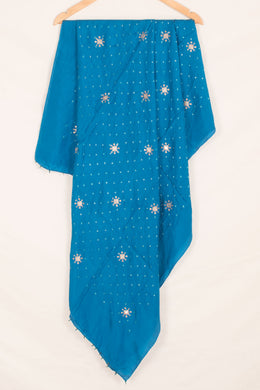 Handcrafted Bandhani Mulberry Silk Dupatta with Sequin Work and Zari Embroidery