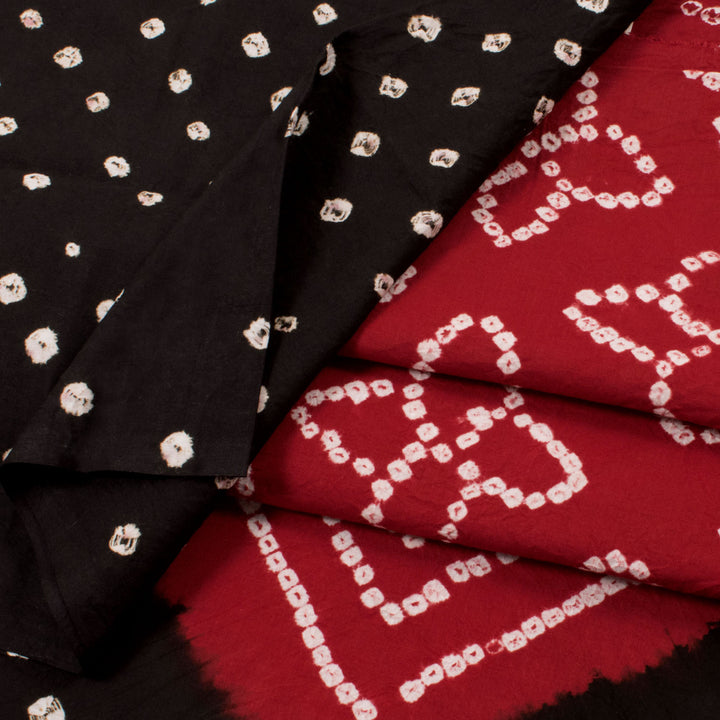 Handcrafted Bandhani Cambric Cotton Kurta Material 10054245