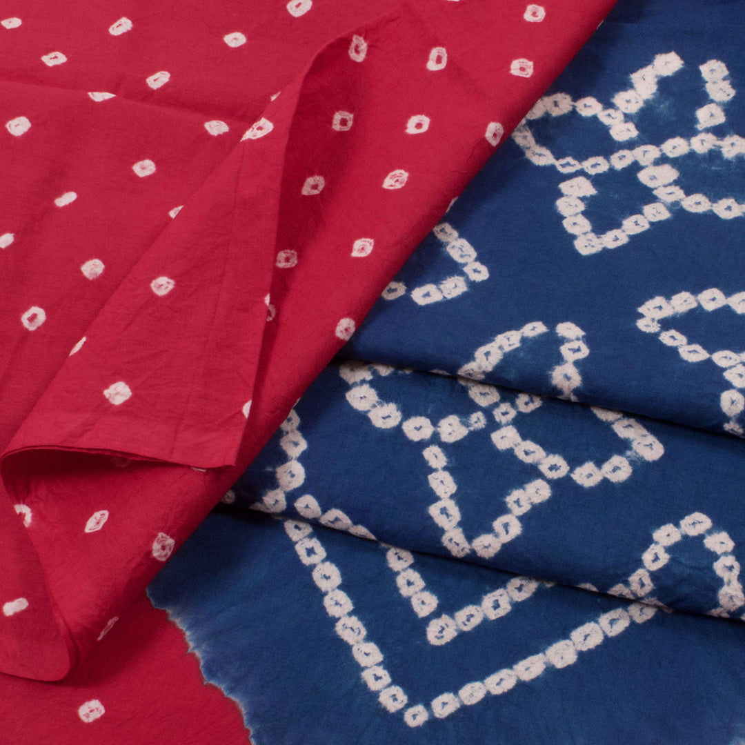 Handcrafted Bandhani Cambric Cotton Kurta Material 10054248