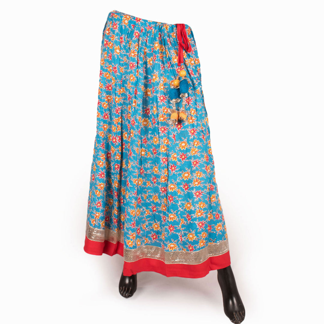Printed Kalidar Cotton Skirt 10055166