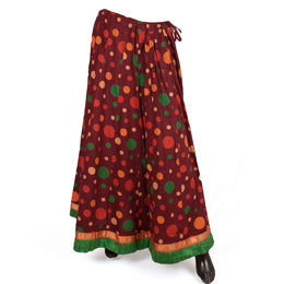 Hand Block Printed Kalidar Cotton Skirt 10055170