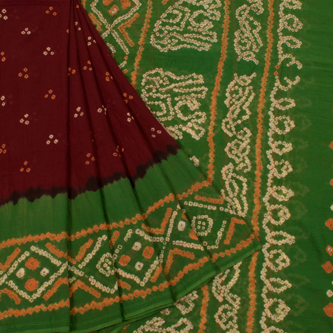 Handcrafted Bandhani Mulmul Cotton Saree 10055017