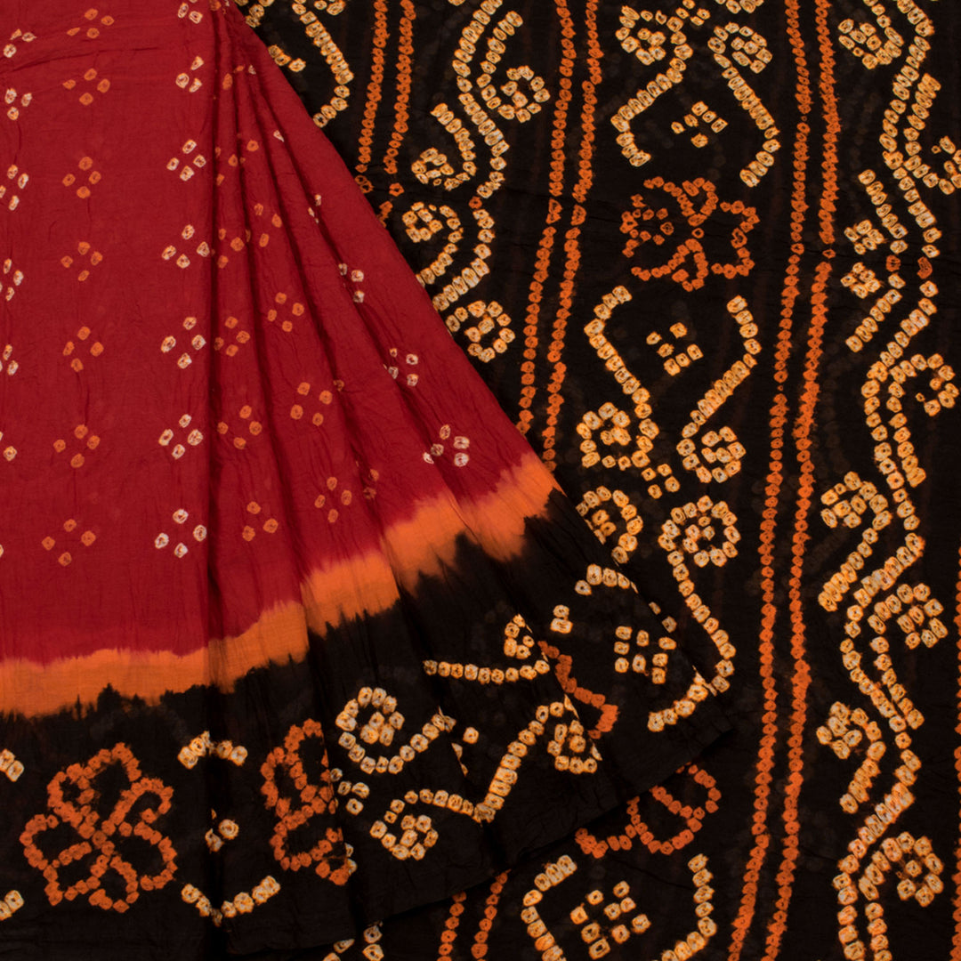 Handcrafted Bandhani Mulmul Cotton Saree 10055021