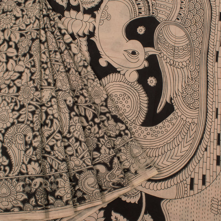 Handcrafted Printed Kalamkari Cotton Saree 10054754
