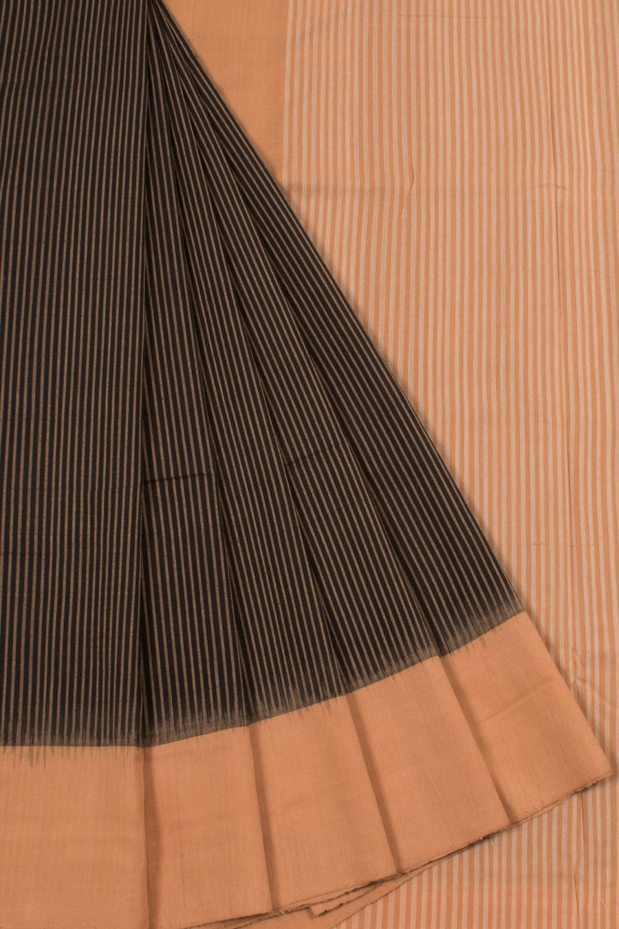 Handloom Ikat Cotton Saree with Vertical Stripes