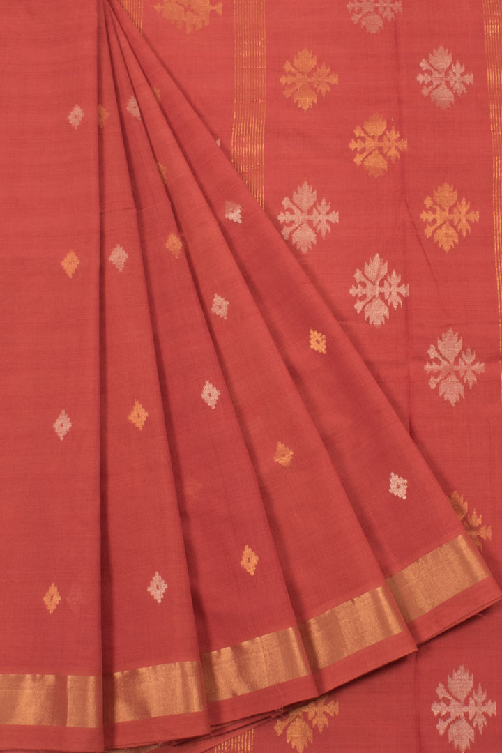 Handloom Uppada Cotton Saree with Assorted Pallu Design and Zari Border 