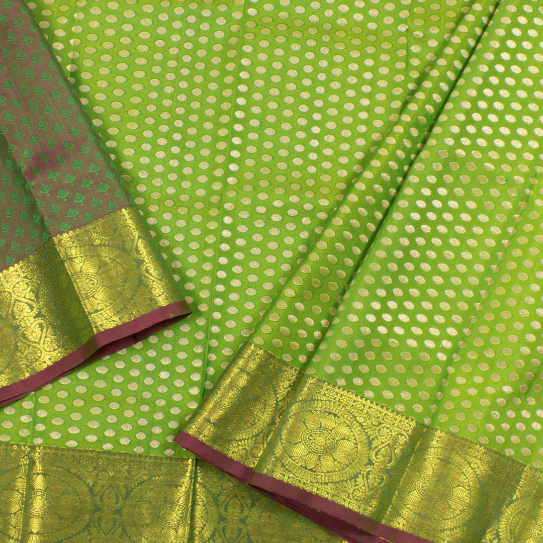 1 Year Size Pure Zari Kanchipuram Pattu Pavadai Material 10054631