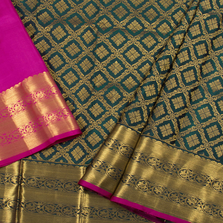1 Year Size Pure Zari Kanchipuram Pattu Pavadai Material 10054643