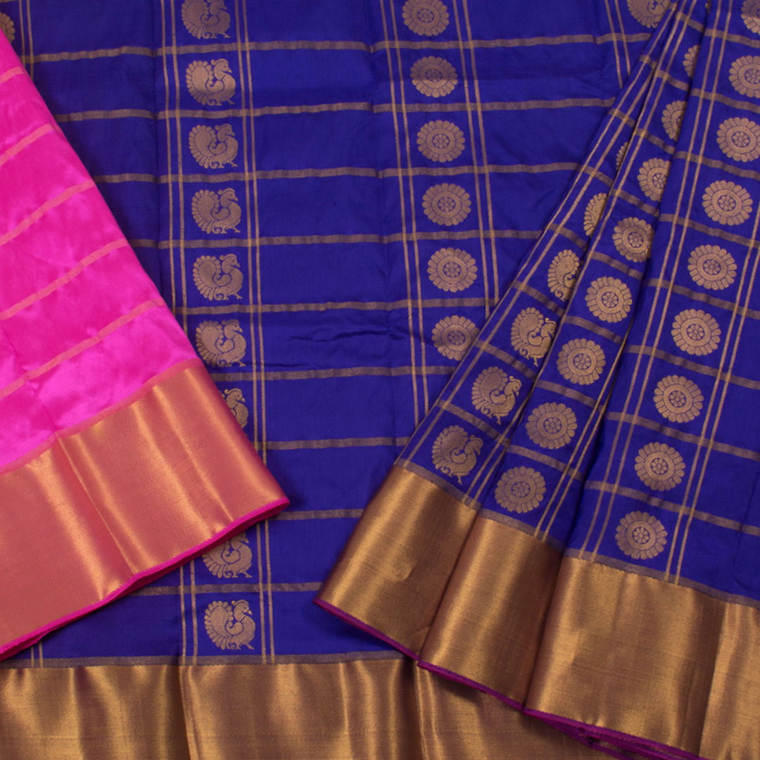 2 to 4 Year Size Pure Zari Kanchipuram Pattu Pavadai Material 10054650