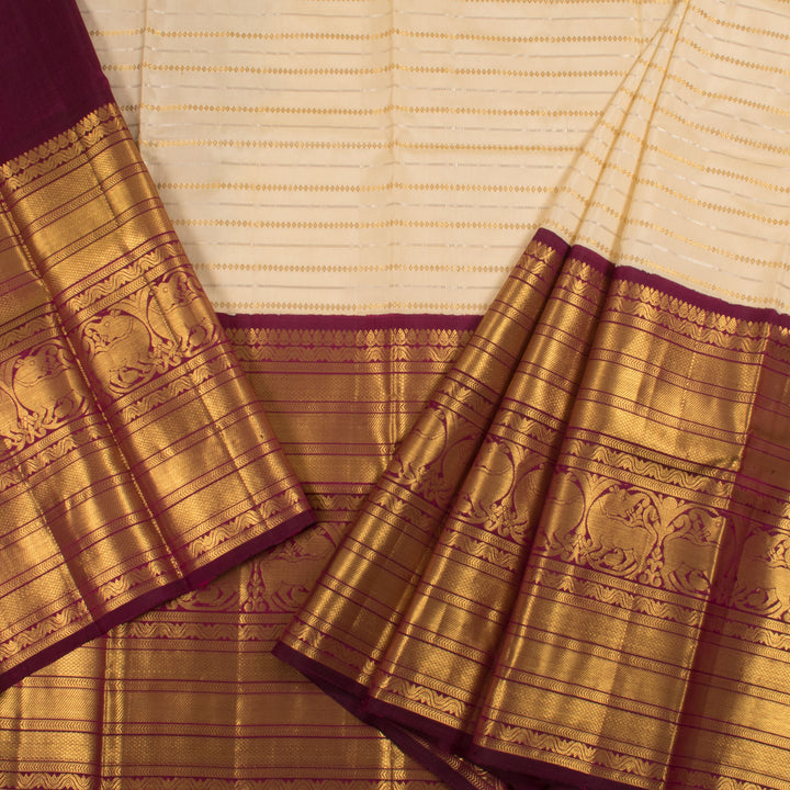 Universal Size Pure Zari Kanchipuram Pattu Pavadai Material 10054690