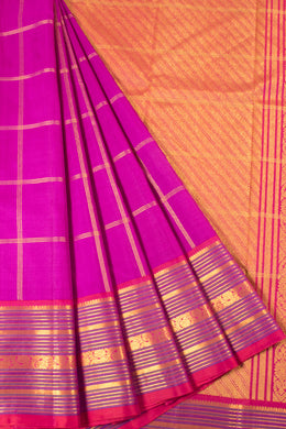 Majenta Pure Zari Kanjivaram Silk Saree 10060001