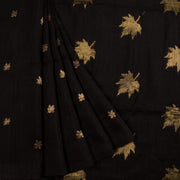 Black Handloom Bengal Jamdani Matka Silk Saree 10056362