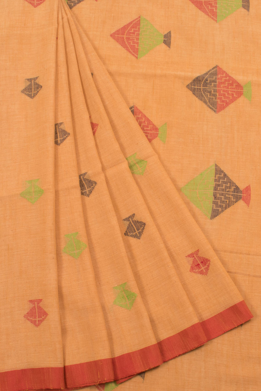 Handloom Bengal Cotton Saree with All Over Kite Motifs