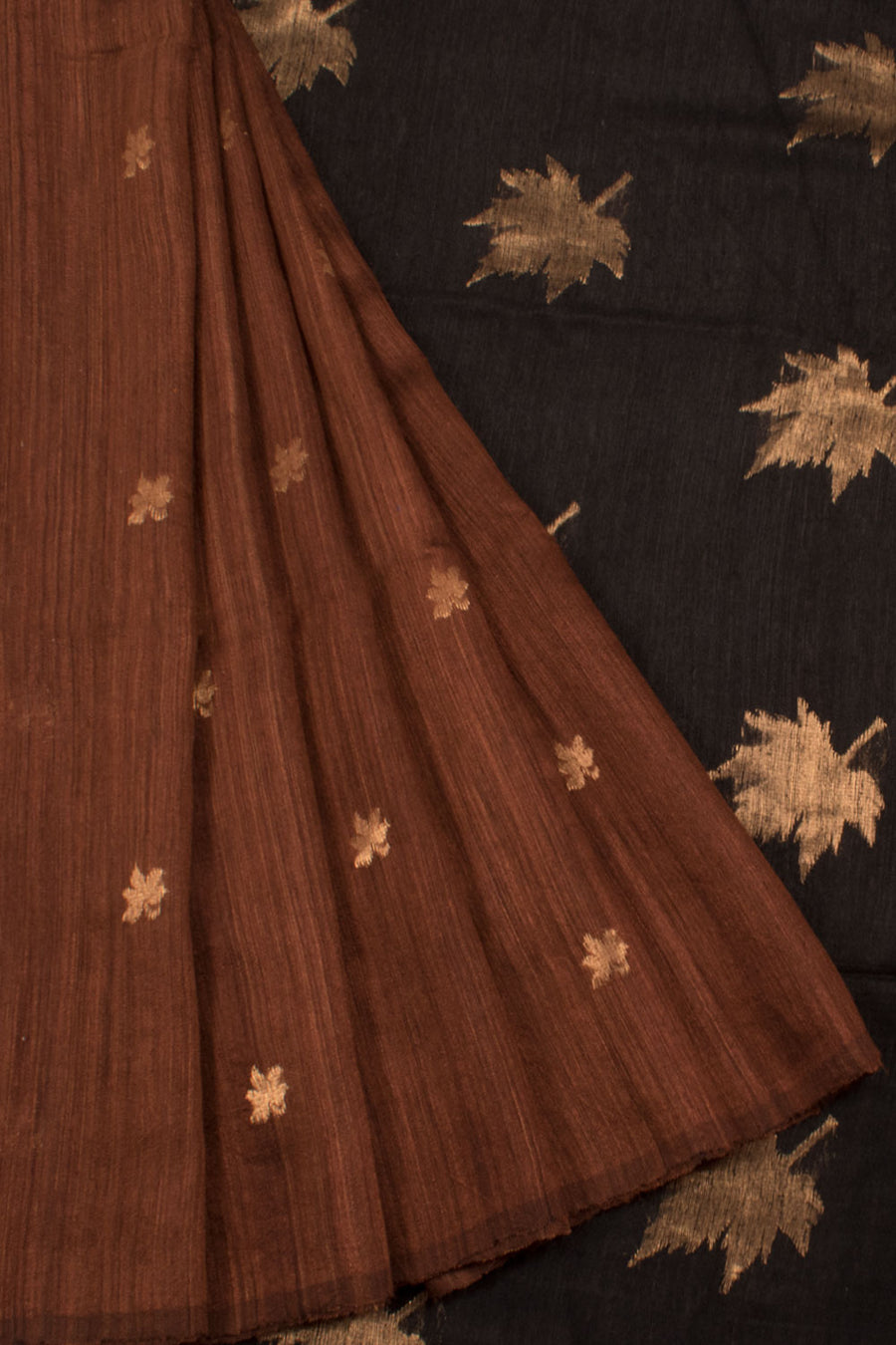 Handloom Matka Silk Saree with Chinar Leaf Motifs