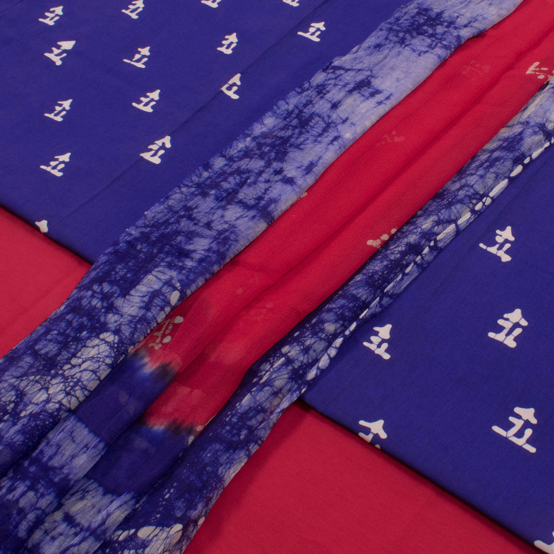 Batik Printed Cotton Salwar Suit Material 10054748