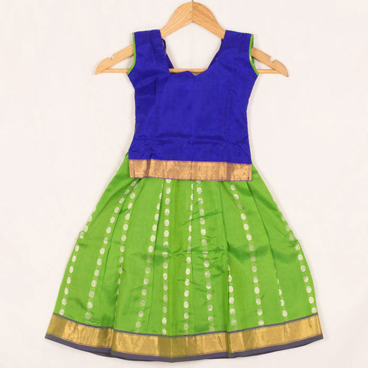 1 to 5 Yrs Size Pure Silk Kanchipuram Pattu Pavadai 10052942