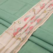 Printed Chanderi Silk Cotton 2 pc Salwar Suit Material 10054791