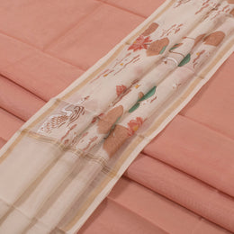 Printed Chanderi Silk Cotton 2 pc Salwar Suit Material 10054798