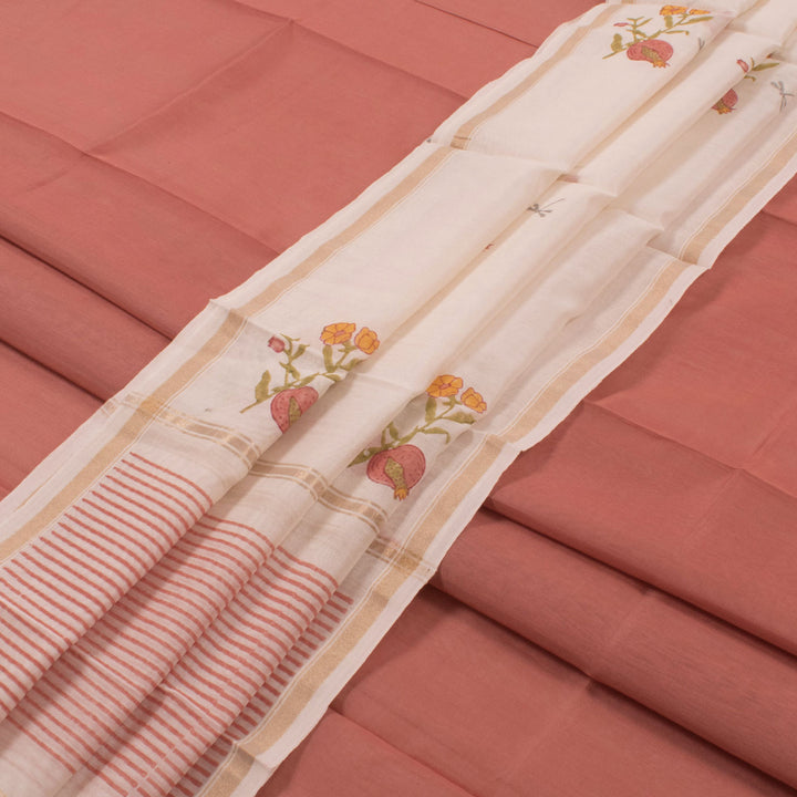 Printed Chanderi Silk Cotton 2 pc Salwar Suit Material 10054800