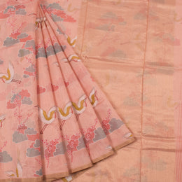 Printed Handloom Chanderi Silk Cotton Saree 10054815