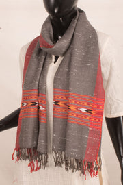 Handloom Woolen Stole with Contrast Kullu Border