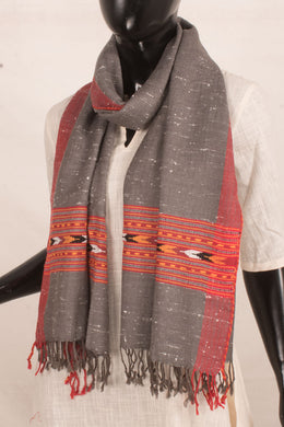 Handloom Woolen Stole with Contrast Kullu Border