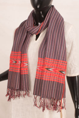 Handloom Woolen Stole with Contrast Kullu Border