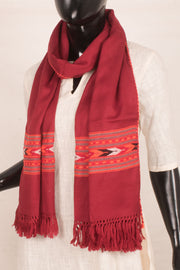 Handloom Woolen Stole with Contrast Kullu Border
