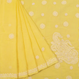 Chikankari Embroidered Cotton Saree 10055260