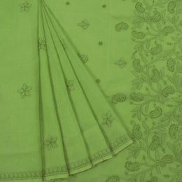 Chikankari Embroidered Cotton Saree 10055261