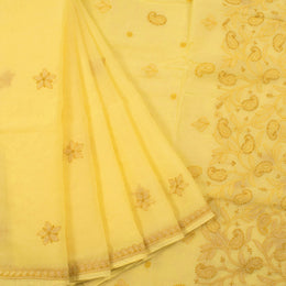 Chikankari Embroidered Cotton Saree 10055262