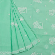 Chikankari Embroidered Cotton Saree 10055263