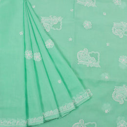 Chikankari Embroidered Cotton Saree 10055263