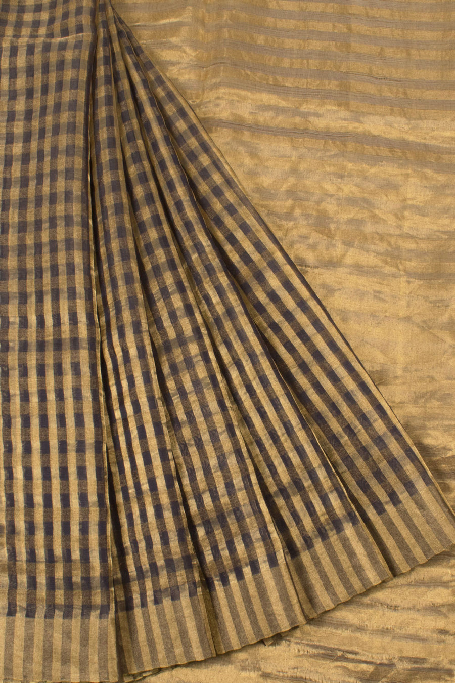 Handloom Chanderi Tissue Silk Saree with Checks Design