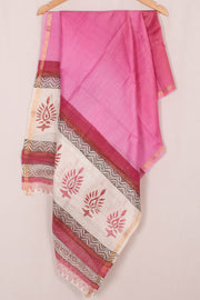 Hand Block Printed Chanderi Silk Cotton Dupatta