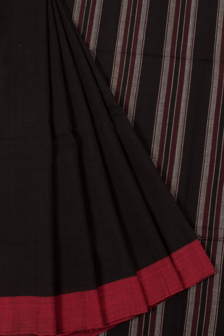 Handloom Odisha Cotton Saree with Stripes Pallu