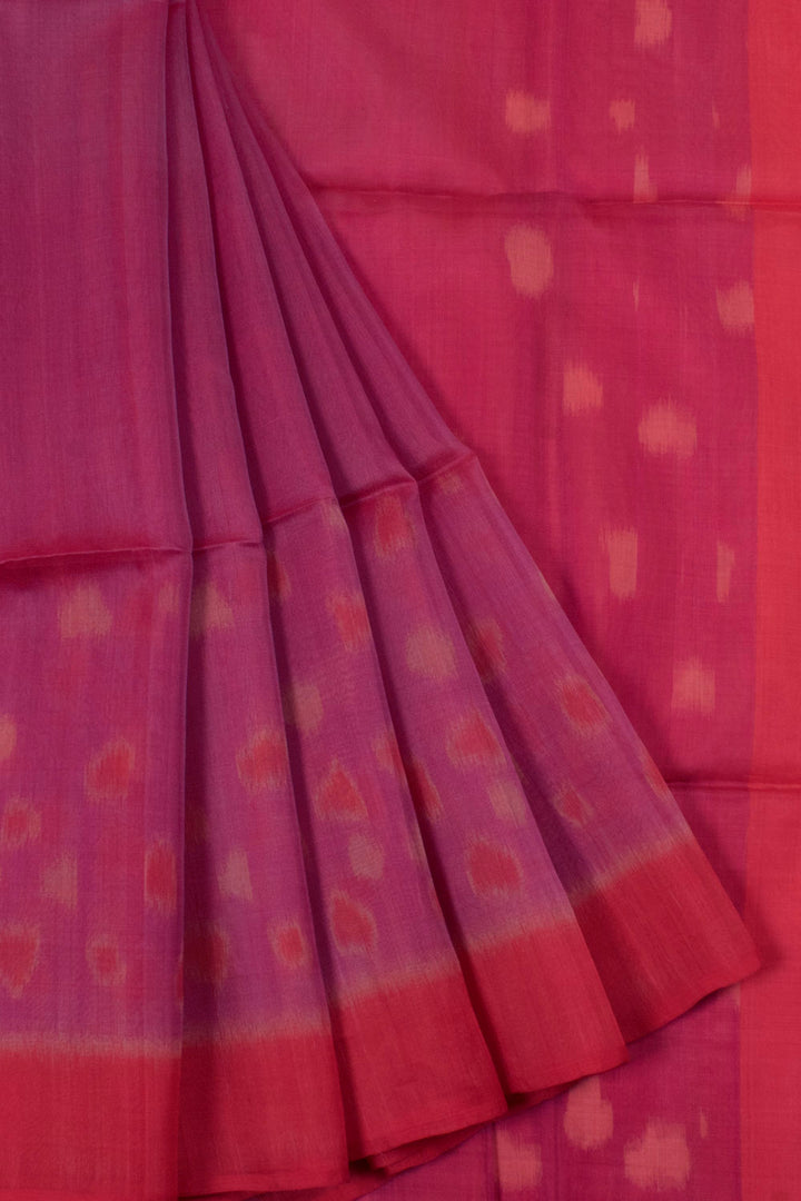 Handwoven Odisha Ikat Mulberry Silk Saree with Impressions Design 