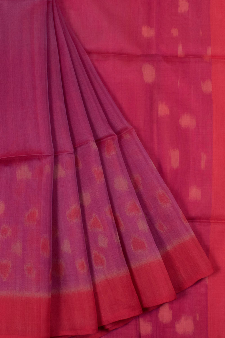 Handwoven Odisha Ikat Mulberry Silk Saree with Impressions Design 