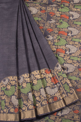 Grey Chhattisgarh Tussar Silk Saree 10056999